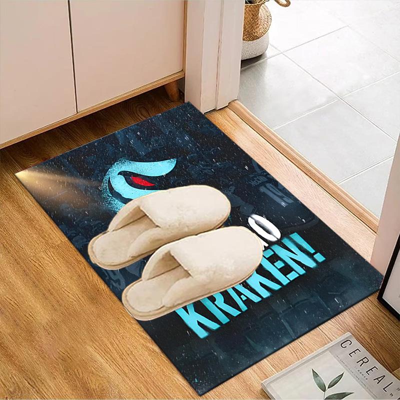 Go Team Kraken! Floor Mat for Living Room, Game Rooms, Office, Bedroom, Office Floor Mat Playful Design, Christmas fan gifts