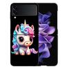 Cute Baby Unicorn For Samsung Galaxy Z Flip 5 4 3 Case Shockproof Hard Cover Phone Z Flip 6 7 5G Z Flip 5 4 5G TPU PC Hard Coq