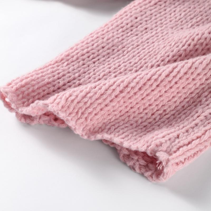 Женский осенне-зимний милый и симпатичный свитер с V-образным вырезом и бантом, вязаный свитер с объемной вязкой, кардиган, куртка