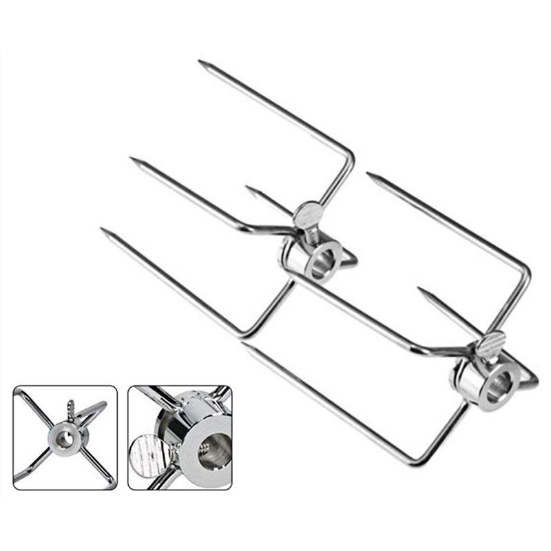 Универсальный Автоматический Комплект для Гриля-Вертела с Электродвигателем, Кронштейн для Барбекю, Вертел для Запекания, Шампур, Вилки для Мяса, Полные Держатели T