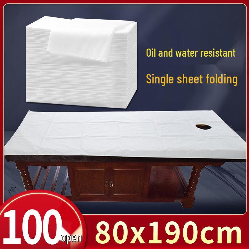 Disposable Oilproof Massage Table Sheets, Waterproof & Thickened Non-Woven Travel Mattress Pads