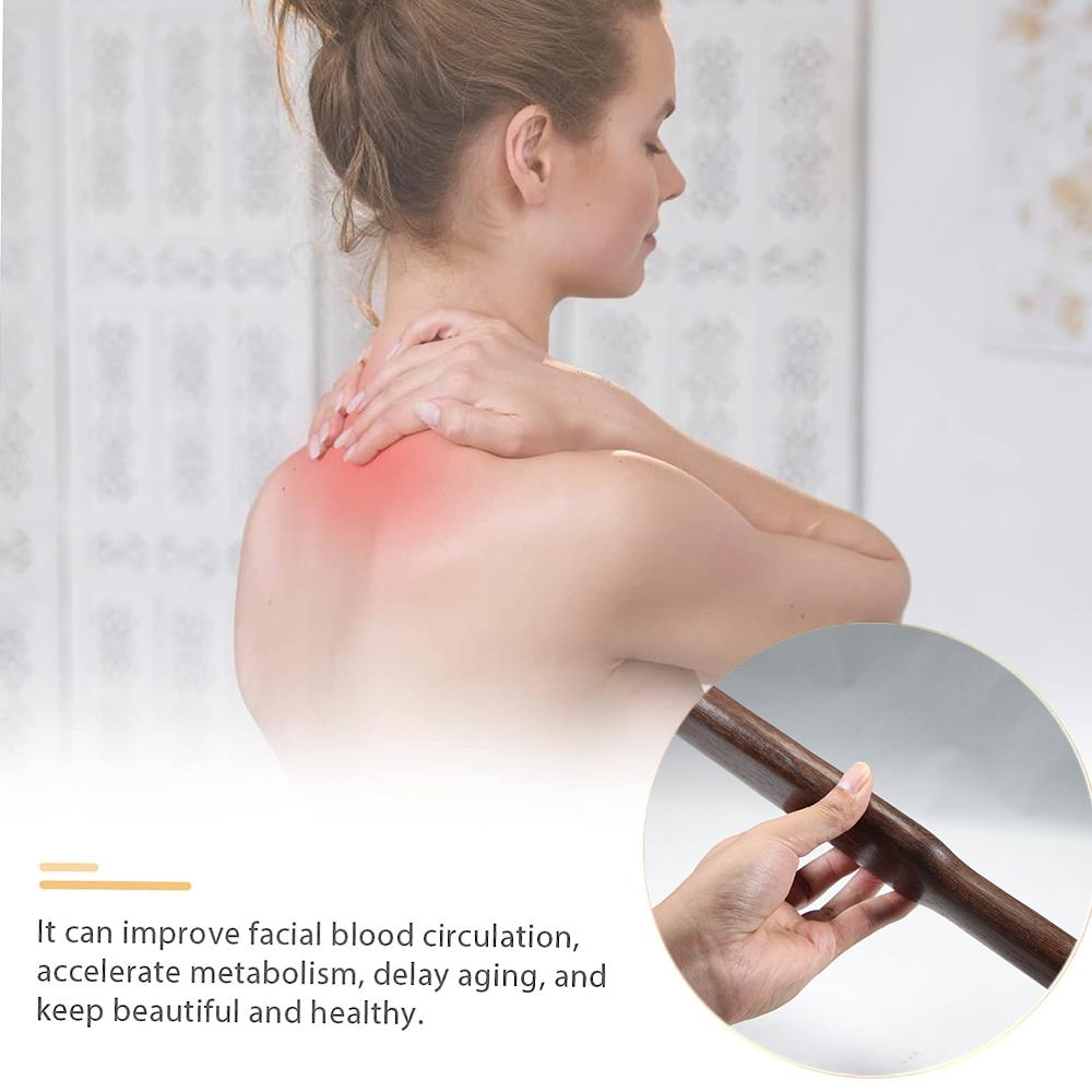 Guasha Wood Stick Tools Wooden Therapy Scraping Lymphatic Drainage Massager, Handheld Self Treatment Gua Sha Tools For Back Leg