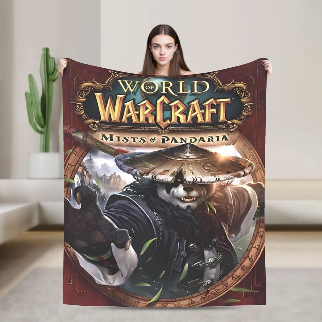World of Warcraft, WOW Плед Игровой Качество Супер Теплый Плед Плетение Зимний Пикник На Открытом Воздухе Графический Покрывало