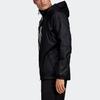 adidas Мужская ветрозащитная спортивная куртка с капюшоном, черная DZ0052