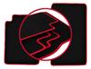 Velour floor mats with red edge for: Mercedes SLK R170 cabrio (1996-2004)