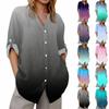 Women's V-neck 3/4 Sleeve Printed Cardigan