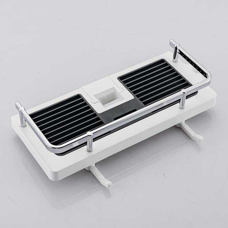 Полка для душа, подъемный кронштейн для дома, ванной комнаты, без отверстий, поднос для хранения душевой штанги для ванной комнаты