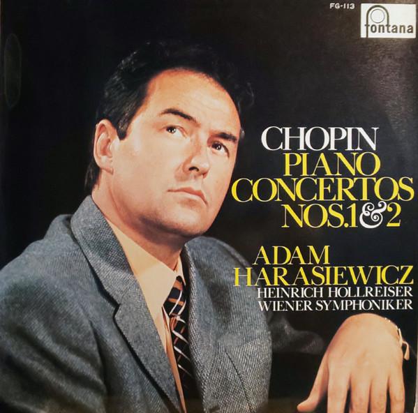 LP Record ADAM HARASIEWICZ, HEINRICH HOLLREIS - Chopin Piano Concertos Nos.1 & 2 FG113 FONTANA 1973 Japan Obi Classical Used