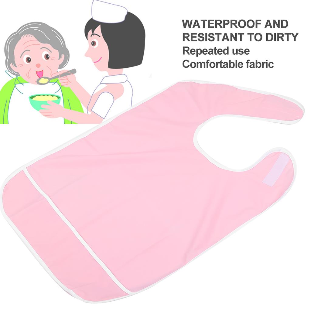 Adult Anti Oil Reusable Rain Proof Bib Apron Eating Bib Dining Aid Protector