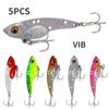 5PCS Vibrating Fish VIB Metal Blood Tank Hook Throwing Bait Far Away