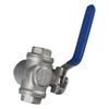 1/2" T Mounting Pad Ball Valve 304 Stainless Steel Gas Valve Pipe Fitting Water,Oil,Gas