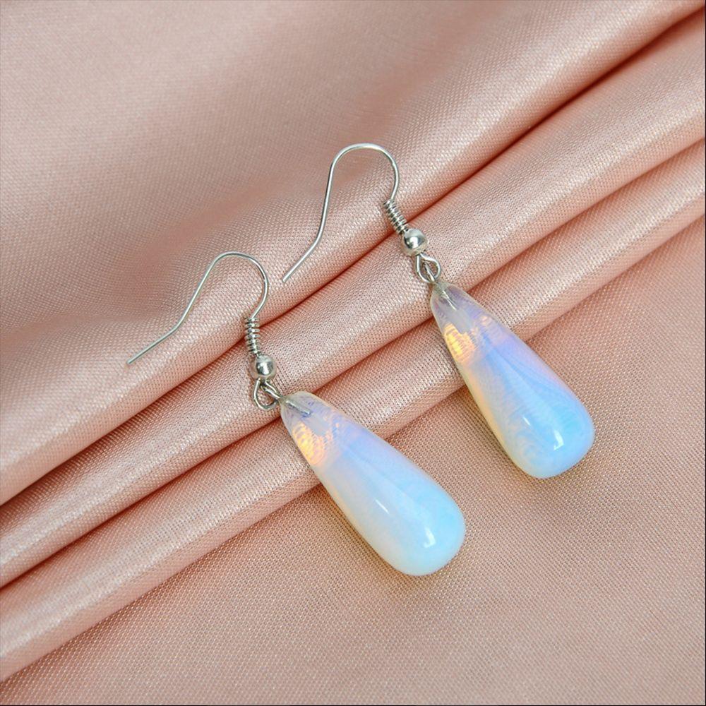 1 Pair Opal Natural Gift Fashion Jewelry Women Girl Hook Earrings
