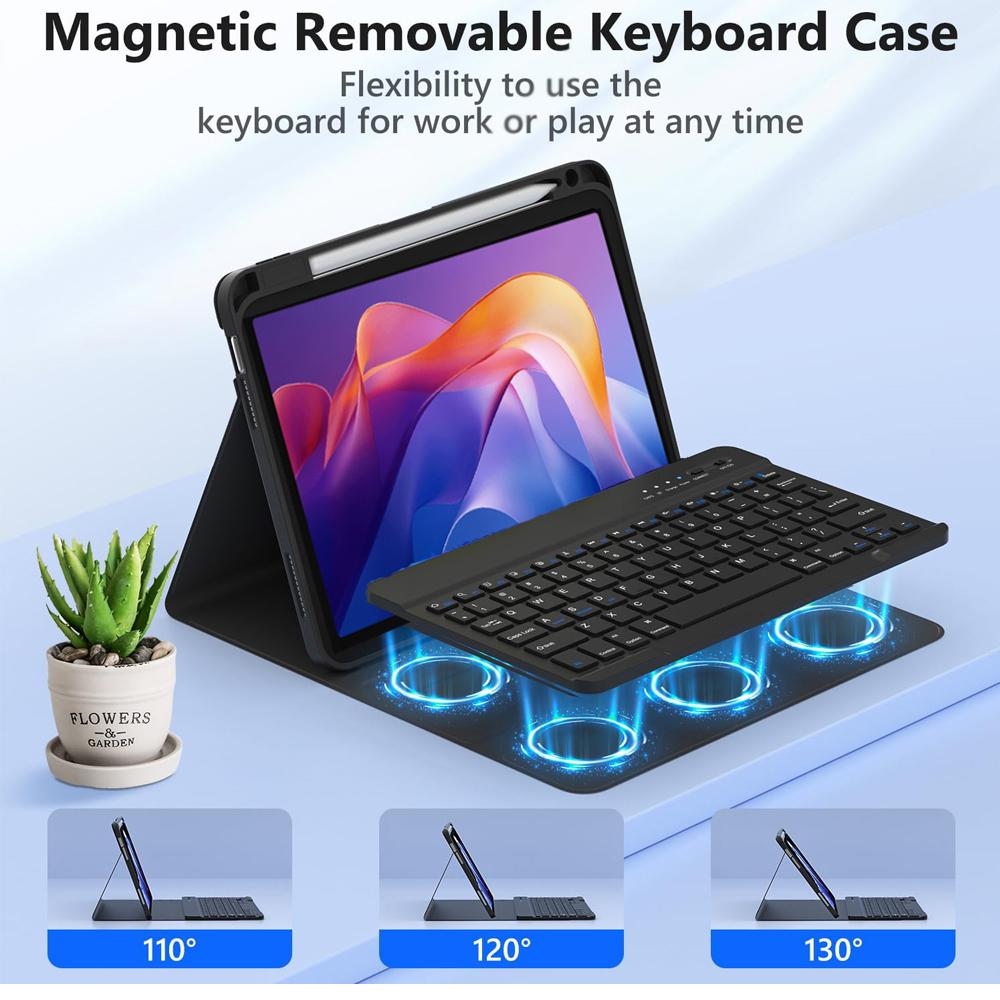Чехол для Redmi Pad 2 11 дюймов, Съемный чехол-клавиатура Bluetooth для Redmi Pad 2 11 дюймов с отсеком для стилуса