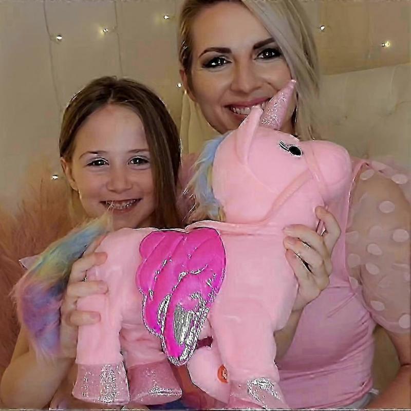 Unicorn Leash Angel Horse Doll Walking And Singing Electric Plush Toy Childrens Gift