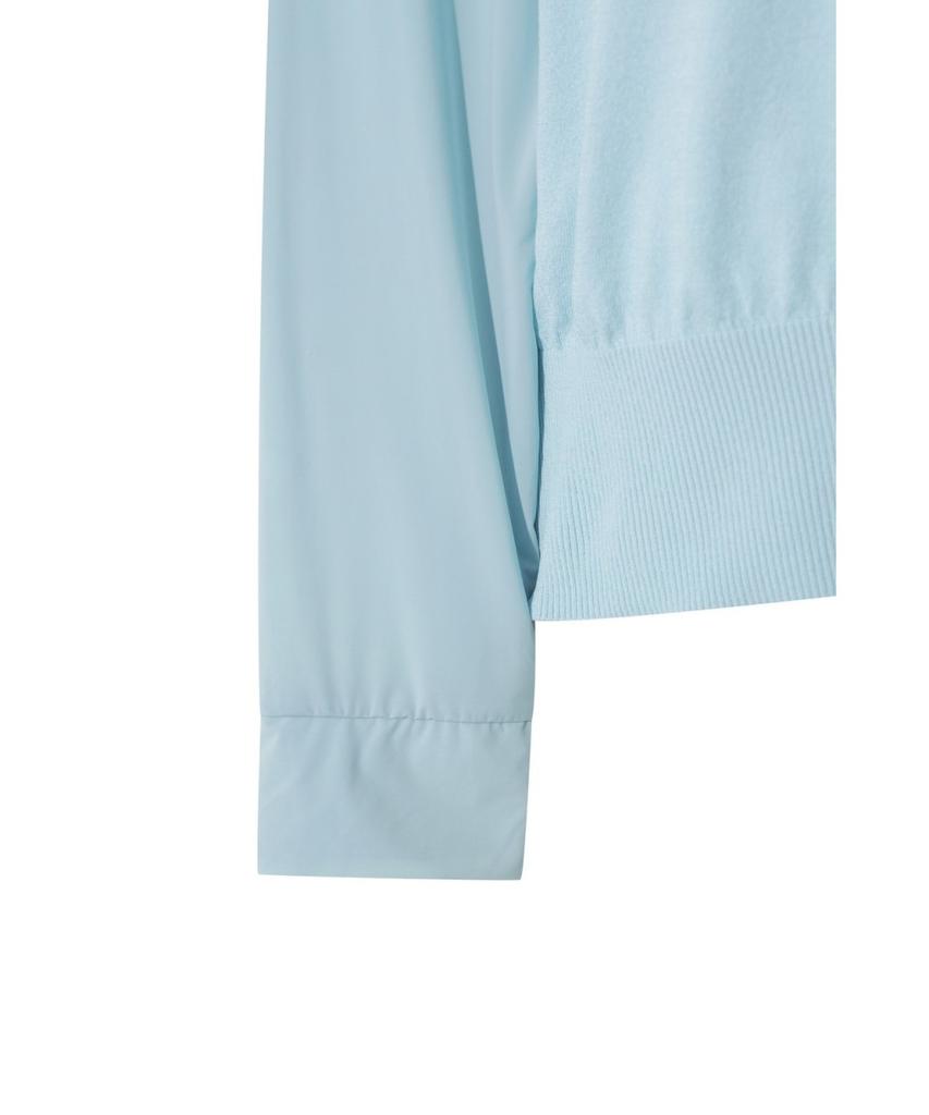 WAAC Women Big Collar Knit Hybrid Polo Wwtbm26301Bul