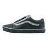 Vans Old Skool Год Змеи Удобные Универсальные Низкие Кеды для Скейтбординга Унисекс Кроссовки Черный Серебристый VN000D7ZYG4