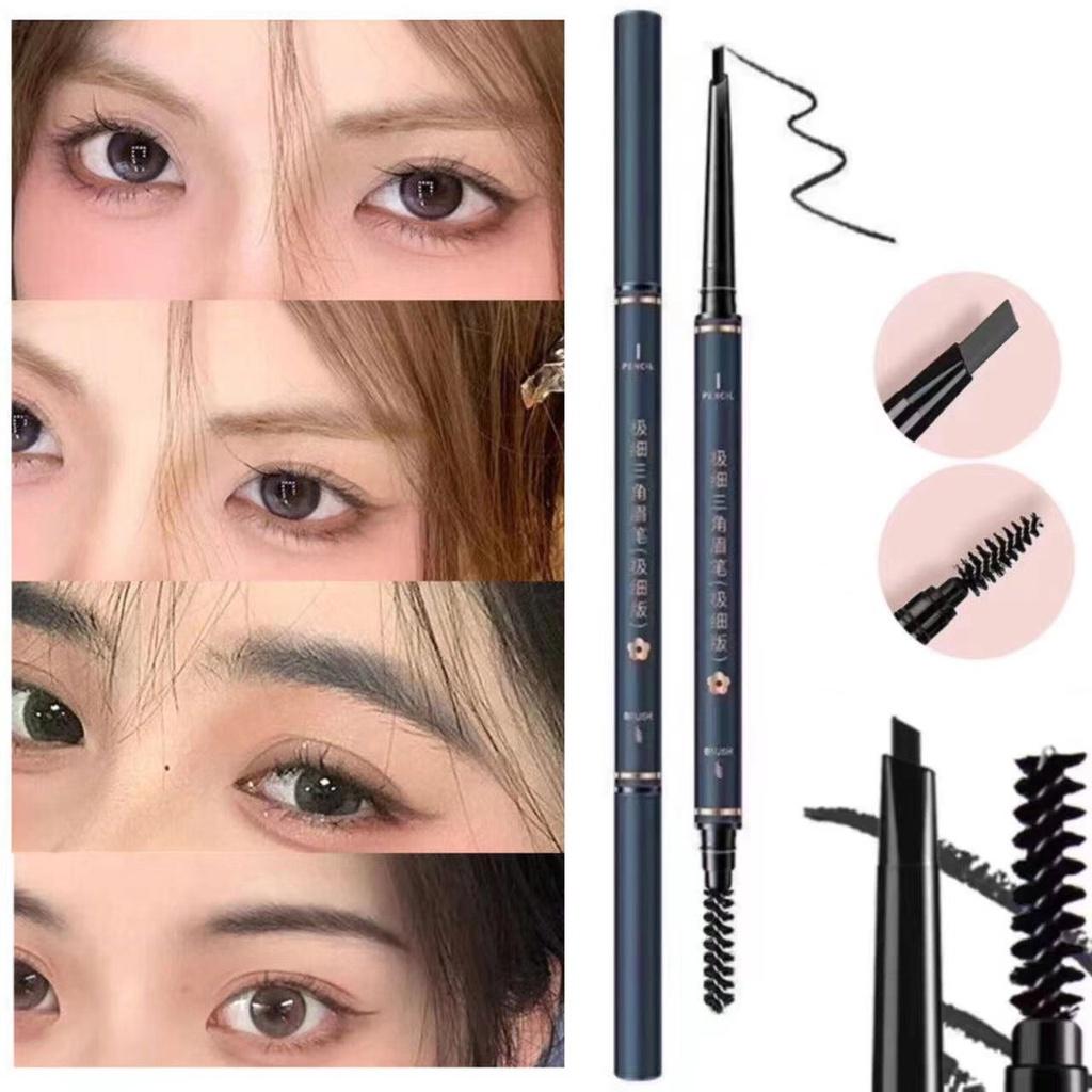 Треугольный карандаш для бровей, натуральный трехмерный, тонкий, прочный, водонепроницаемый, нелегко удалить макияж, косметика для начинающих, студентов, макияж, карандаш для бровей