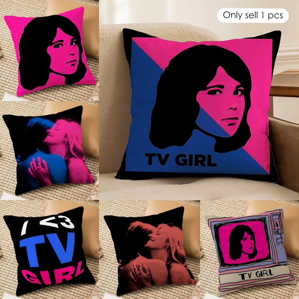 TTV GGirL Cushion Cover Soft Plush Fabric DoubleSided Printed Sofa Cushion Cover for All Seasons Home Decor Gift