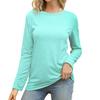 Women Long Sleeve Shirts Tops Fall Tunic Causal Fashion Round Neck Basic Tee