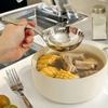 Суповая ложка из нержавеющей стали 201, углубленные столовые ложки, короткая ручка, большая ложка для рамена и бульона, кухонная утварь, посуда