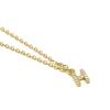 Collier Luxenter Avec Zirconia Brillant Finition or 18k - Alphabet H
