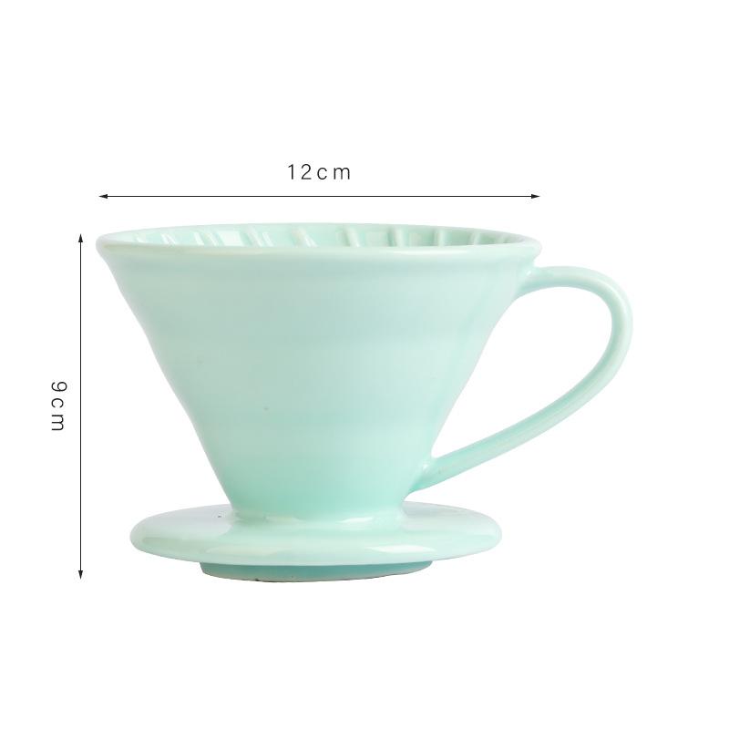 Ceramic Hand-brewed Coffee Filter Cup V60 Conical Filter Thread Drip Coffee Cup Creative Coffee Appliance