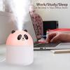 250ml Cute Panda Mini Air Humidifier with Night Light Essential Oil Diffuser USB Mist Maker Car Air Freshener for Bedroom Office