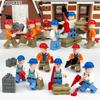 1815  City Series of Construction Project Human Model Small Particle Assembling Building Block Toys
