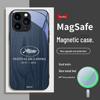 Wood Grain Magnetic Phone Case for Apple 13, 12mini, iPhone 11, 14/15 Pro. Silver Cannes Design, Anti-drop and Simple.