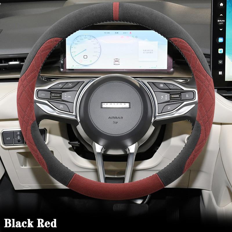 Замшевая накладка на руль автомобиля для Haval H6 2011 2012 2013 2014 2015-2026 Ультратонкая Антискользящая Влагопоглощающая Автоаксессуары