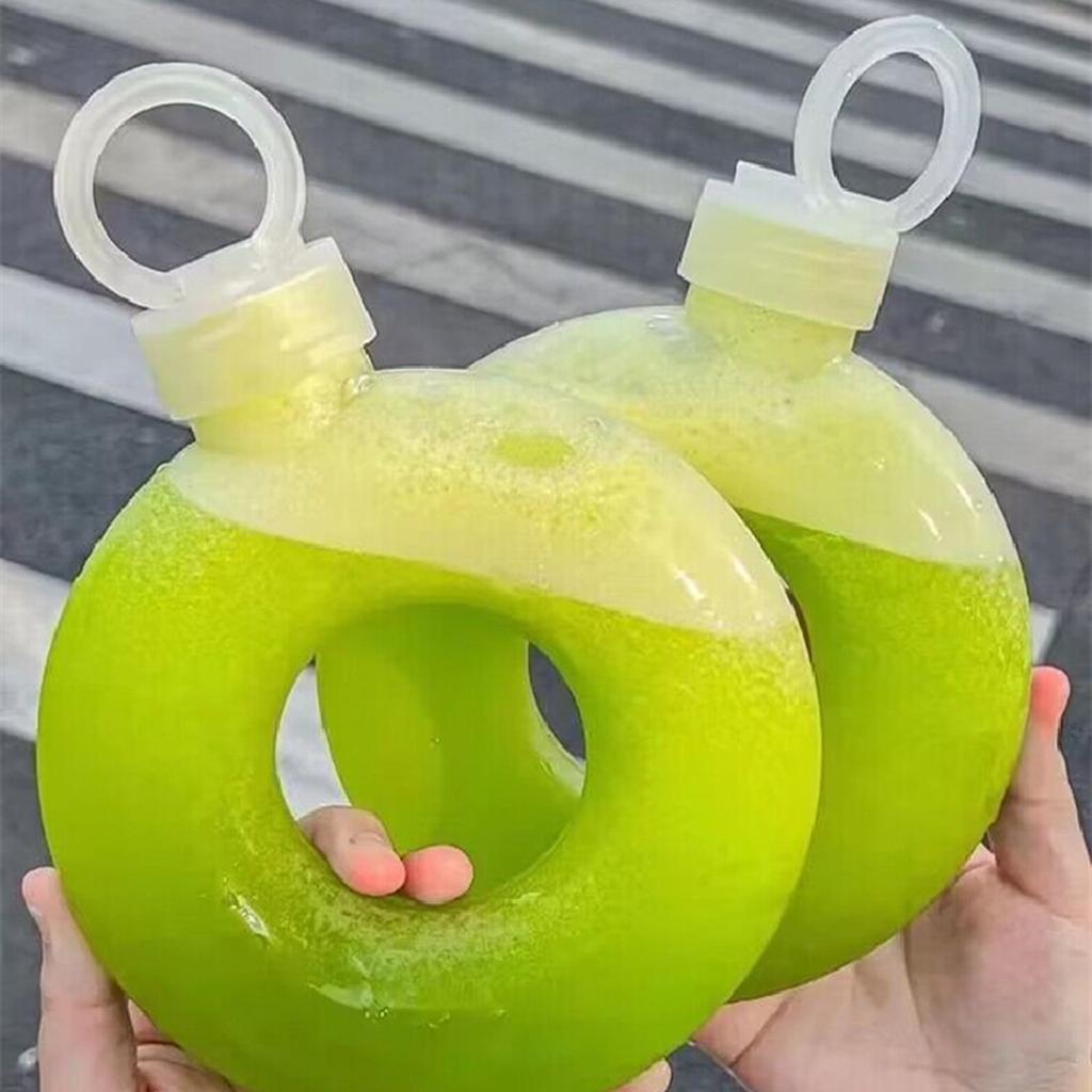 Милая герметичная бутылка для воды в форме пончика для детей - 500 мл/350 мл