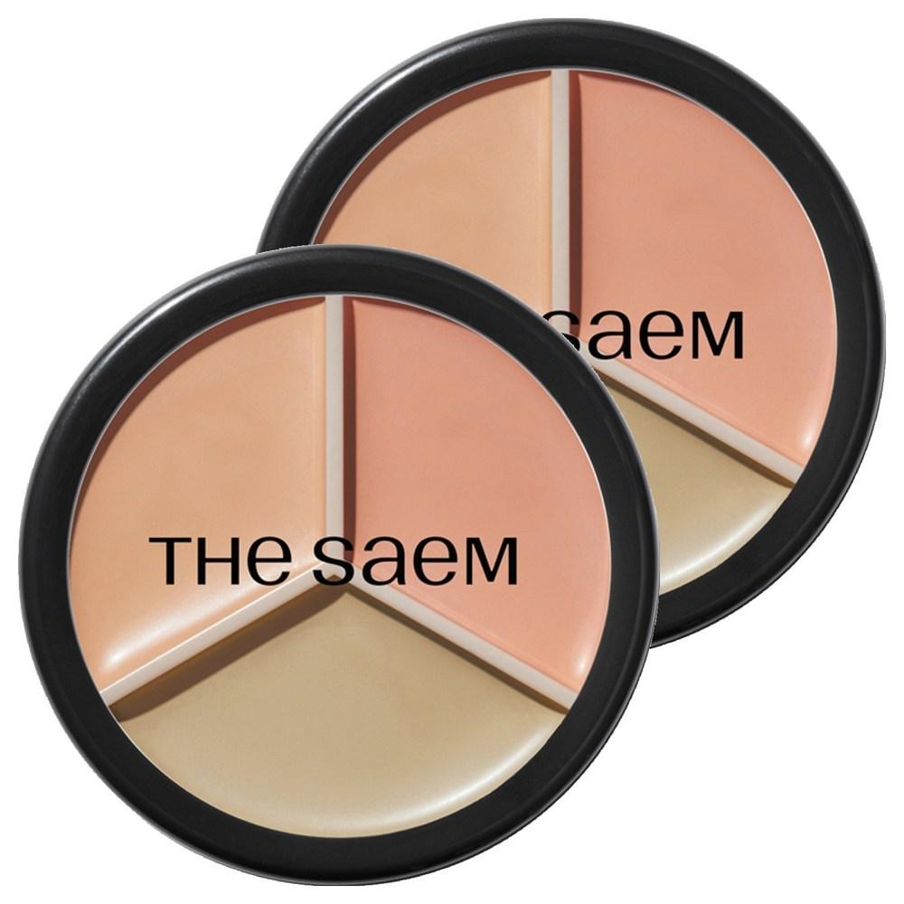 The Saem Cover Perfection Тройной консилер-стик 13,5 г, 2 шт., 01 Correct Beige