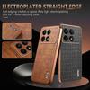 Business Crocodile Print Glossy Slim Case For Xiaomi 14T 13T Poco F6 X6 Pro Redmi Note 14 13 Pro Luxury Leather Shockproof Lens Protection Phone Cover
