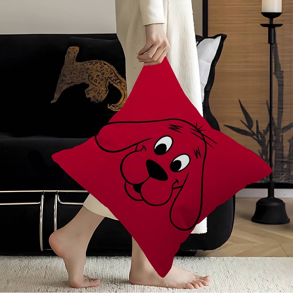 Мультяшный Клиффорд Большая Красная Собака Счастливый Дракон Наволочка Чехол на Подушку для Дивана Домашний Декор Комнаты Детский Подарок