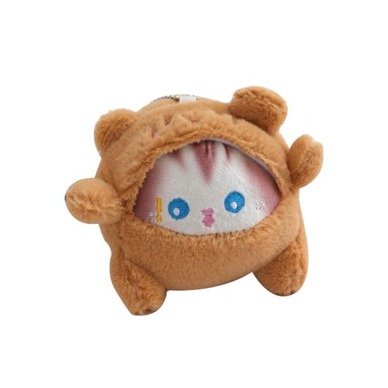 Кошка, плюшевый кролик, медведь с цепочкой из бисера, игрушка-панда, одежда, чучело, плюшевая кукла, брелок «сделай сам», кулон