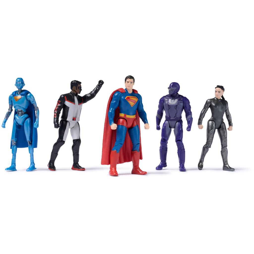 DC Comics, Супермен Герои против. Набор из 5 злодеев, 3-дюймовые фигурки, стилизованные фигурки супергероев в динамичных позах и боевой броне, для детей от 4 лет