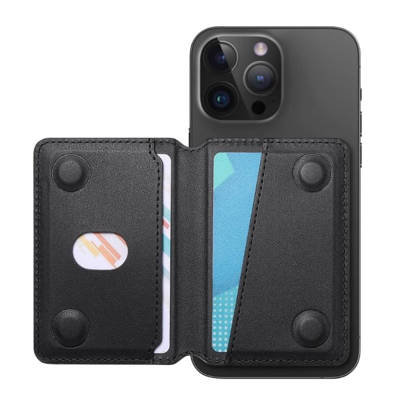 Регулируемый угол обзора Подставка для телефона Хранение карт Складная конструкция Магнитная задняя панель Конструкция из ПУ-кожи