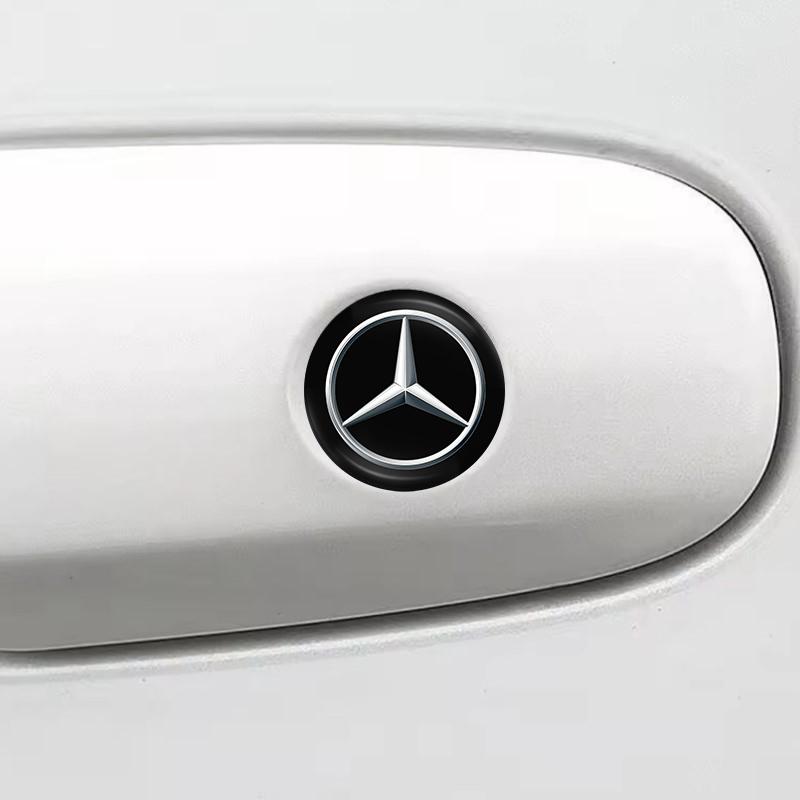 WLX4 Car Emblem Lock Keyhole Decoration Protector Sticker For Mercedes Benz A C E AMG W203 W205 W206 W211 W220 W212 W201 W210 E300