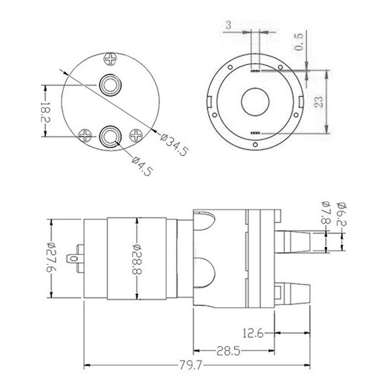 R365 Micro Water Pump Motor DC 12V 1.9L/Min Mini Self Priming Pump Silent Electric Diaphragm Pump for Water Dispenser