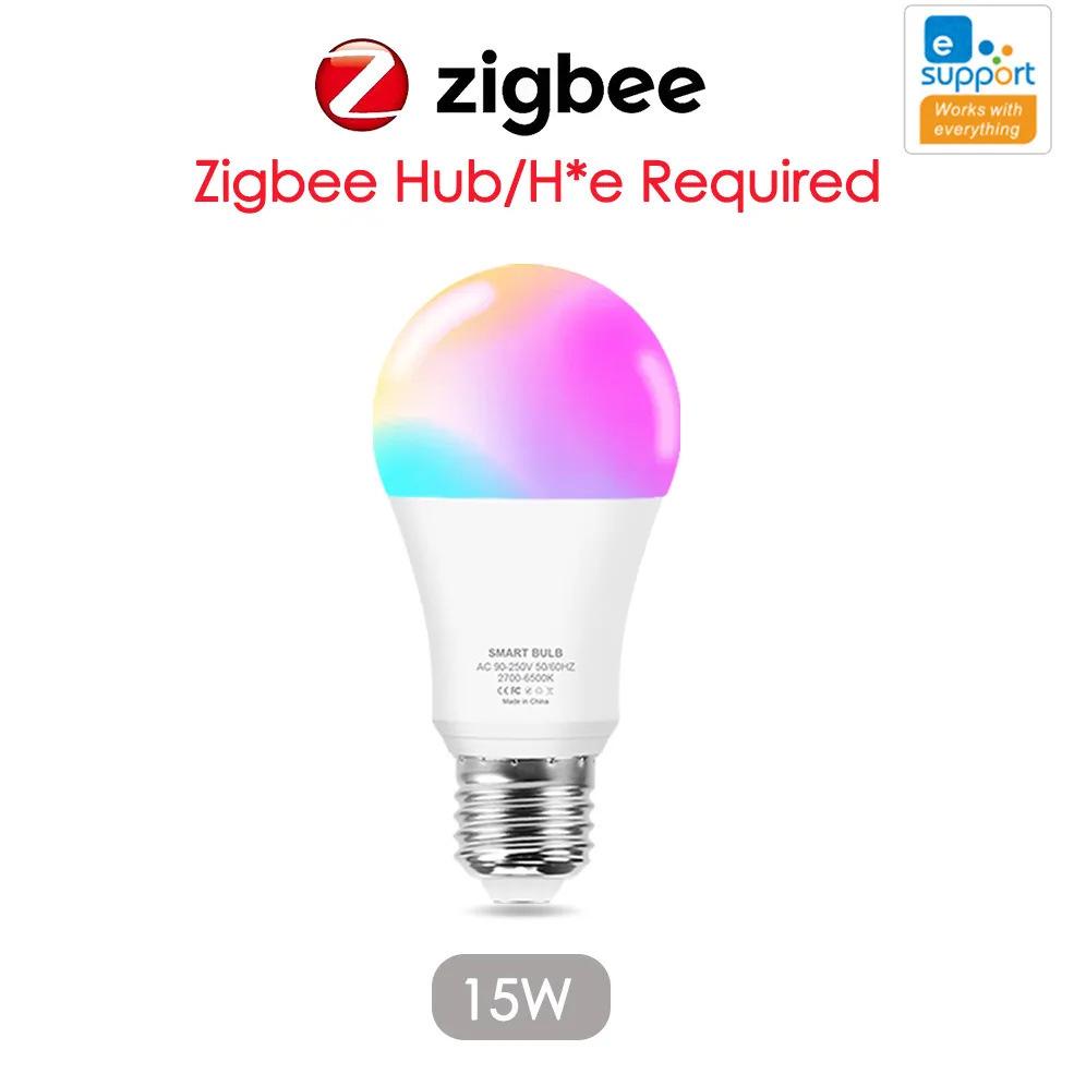 EWeLink Умная цветная Zigbee лампа с голосовым управлением Alexa и Google