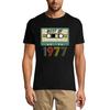 Men's T-Shirt Vintage Best of 1977 - Retro Cassette 44th Birthday Gift Tee Shirt