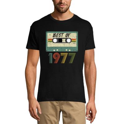 Мужская футболка Vintage Best of 1977 - Ретро Кассета 44th Birthday Gift Tee Shirt