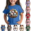 Детские топы для мальчиков и девочек с пасхальным принтом, футболка с коротким рукавом, топы, нижняя футболка