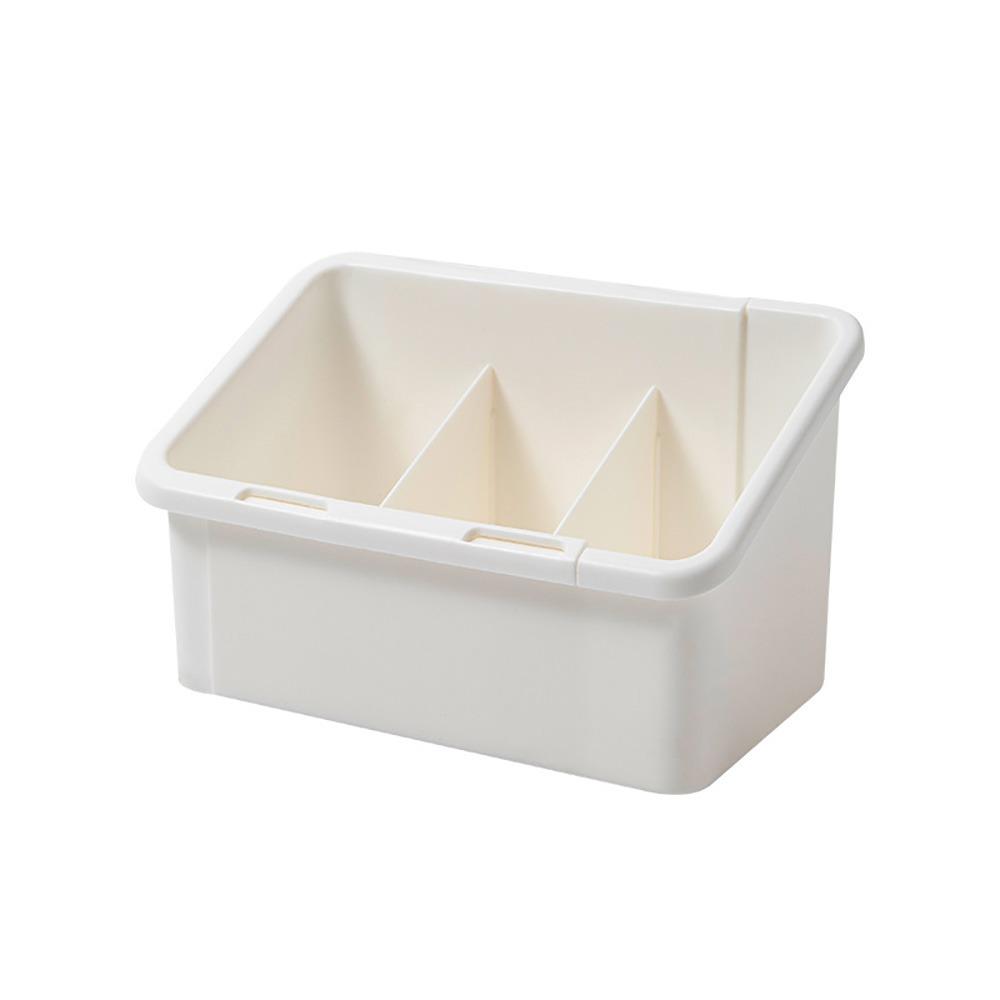 Expandable Design Cosmetic Storage Box White Desktop Storage Rack Bathroom Organization