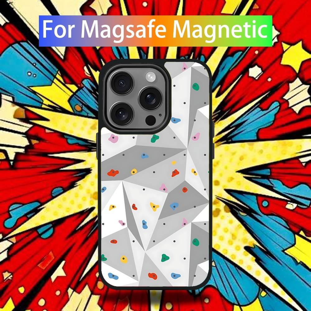 Rock Climbing Wall Phone Case For iPhone 17,16,15,14,13,12,11 Pro,Max,Plus,Mini,Air,E Magnetic Magsafe Cover