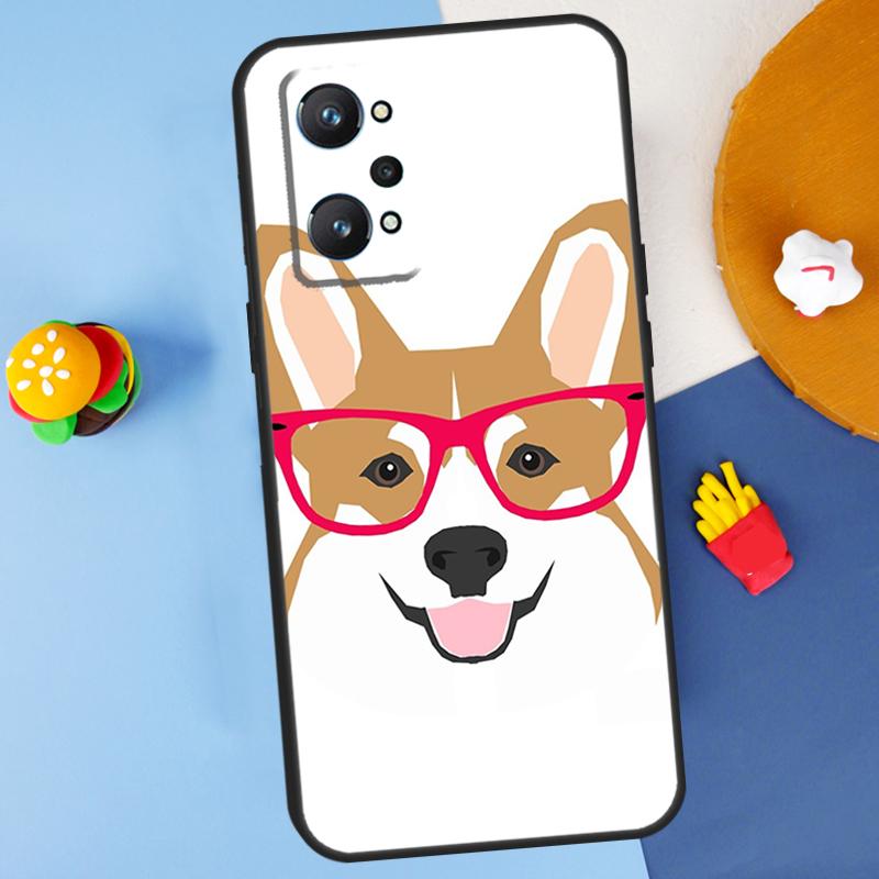Cartoon Corgi Dog For Realme C55 C67 C61 C75 C53 C51 C21Y C25S GT 6 6T 5 GT7 Pro 10 11 12 13 14 Pro Plus Case