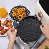 Air Fryer Liners Silicone Baking Non-Stick Round Tray Pad Reusable Mats Heat