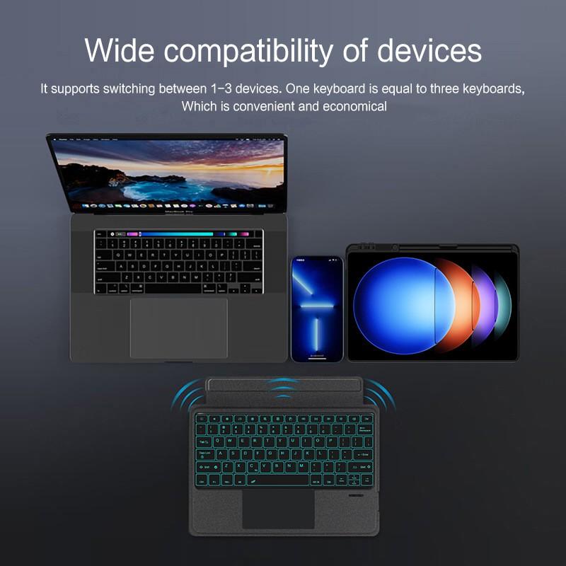 Tablet Case 12.4 Inch Pad 6S Pro With Smart Touch Keyboard