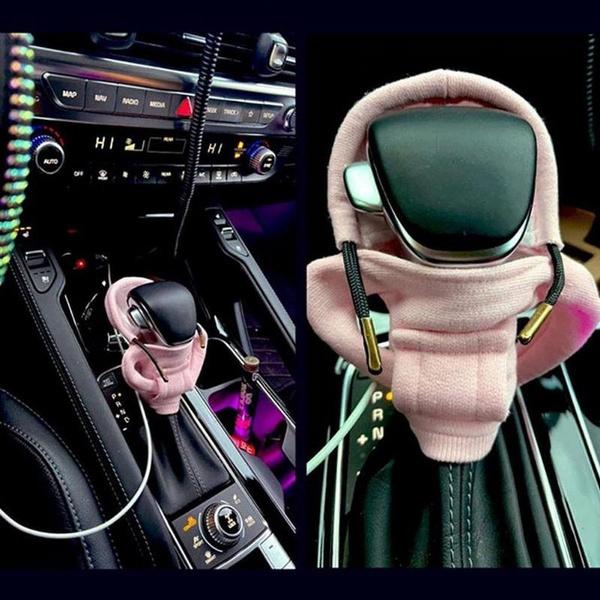 Модная толстовка с капюшоном, крышка ручки переключения передач автомобиля, ручная ручка, украшение рычага переключения передач, крышка с капюшоном, автоматические аксессуары для салона автомобиля