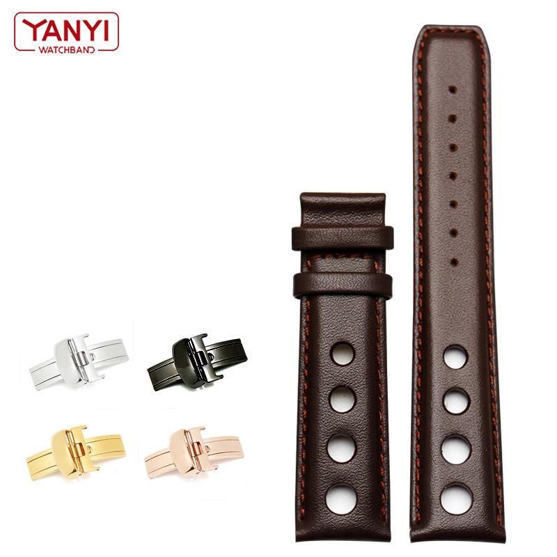 Браслет из натуральной кожи для tissot Sports Racing Series PRS516 T91 1853, верхний слой из воловьей кожи, ремешок для часов 20 мм, ремешок для часов Шопена